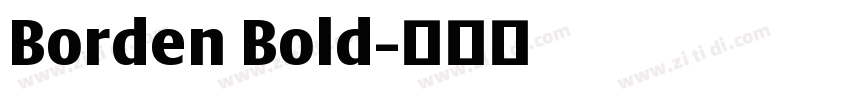 Borden Bold字体转换